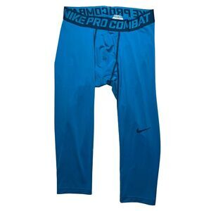 5-76 NIKE PRO COMBAT Men's Compression Pants Blue Medium